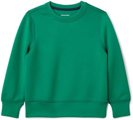 Amazon Essentials Boy's Active Sweat Relaxed-Fit Crewneck Pullover Sweatshirt, Emerald Green, Small