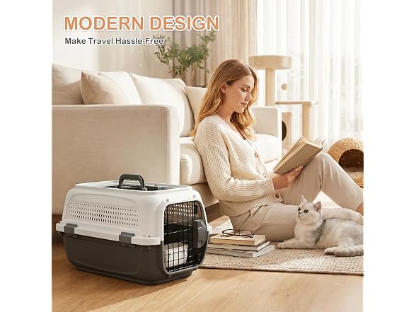 MoNiBloom 19.5 Inches 2-Door Hard Cat Carrier