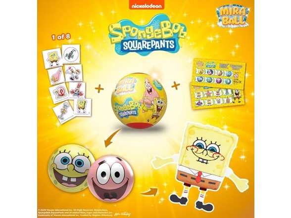 Miraball Surprise Plush - SpongeBob 4PK