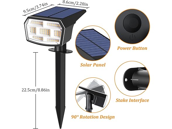 Sucolite 6-Pack Solar Spot Lights, Warm White