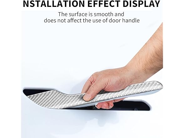Femibon Carbon Fiber 4pc Handle Cover for Tesla