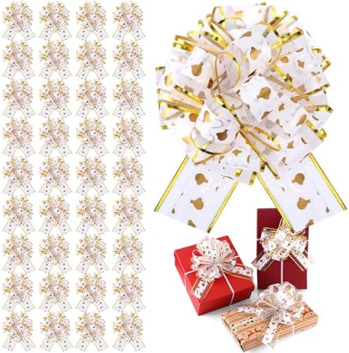 36 Pcs 6 Inch Christmas Pull Bows