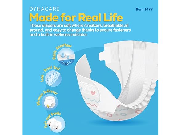 Dynarex Hugs-of-Love Diapers Size 4 136ct