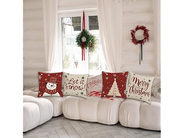 AgQrDkrc Christmas Pillow Covers 18x18