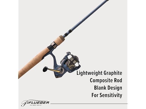 Pflueger President 6'6" Spinning Combo, 2-Piece
