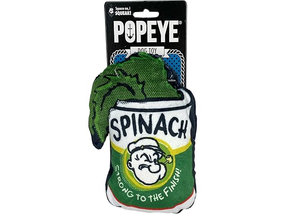 Multipet Popeye Spinach Dog Toy, 6"