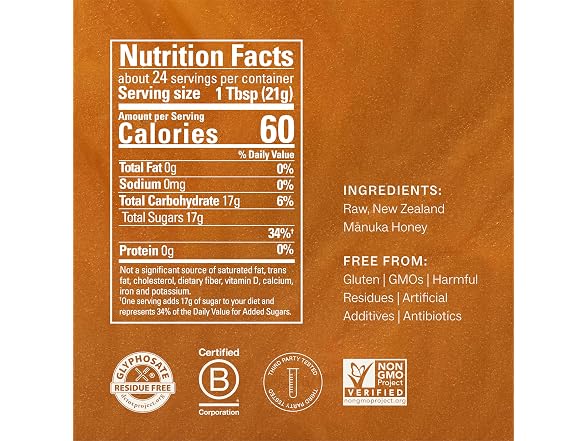 Manukora Raw Manuka Honey MGO 50+, New Zealand