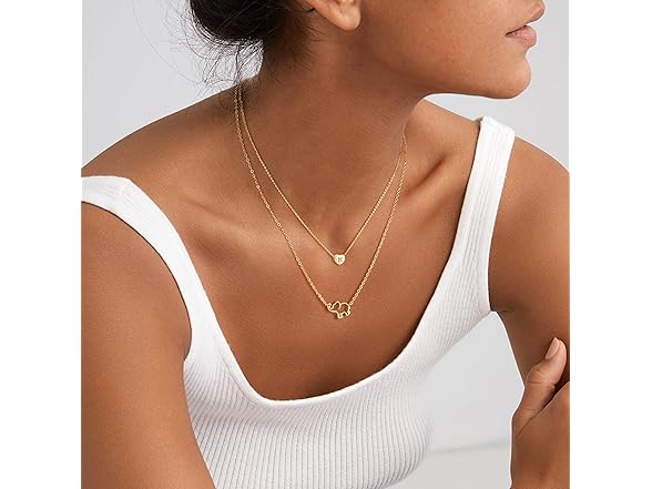 Tiny Gold Initial Heart Necklace (O)