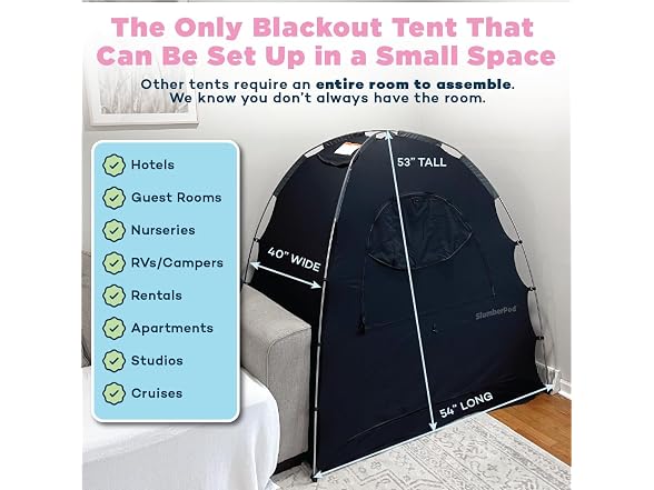 SlumberPod NRAM-SLUMBERPODAMZ Original Blackout Sleep Tent B