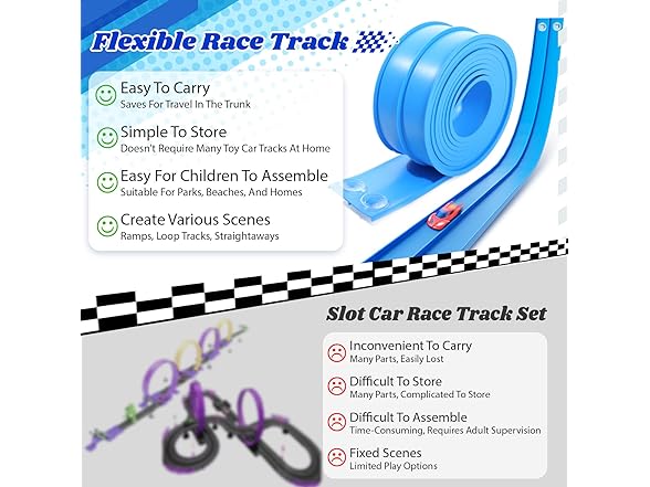 lemostaar Flexible Race Track Toys for Kids