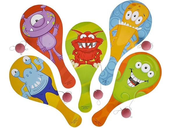 Novelty 9" Monster Paddle Balls