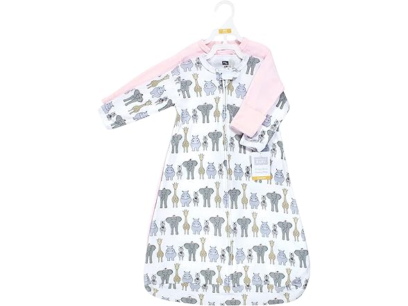 Hudson Baby Sleep Sack, Pink Safari, 3-9M