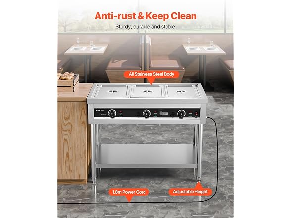 3-Pan Commercial Food Warmer