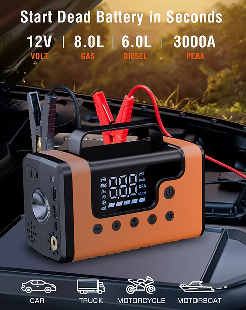 Alpha Digital A28 Jump Starter w/ Air & Vac - Gallery 13