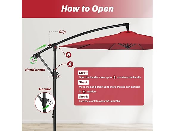Simple Deluxe 10ft Offset Umbrella - Gallery 3