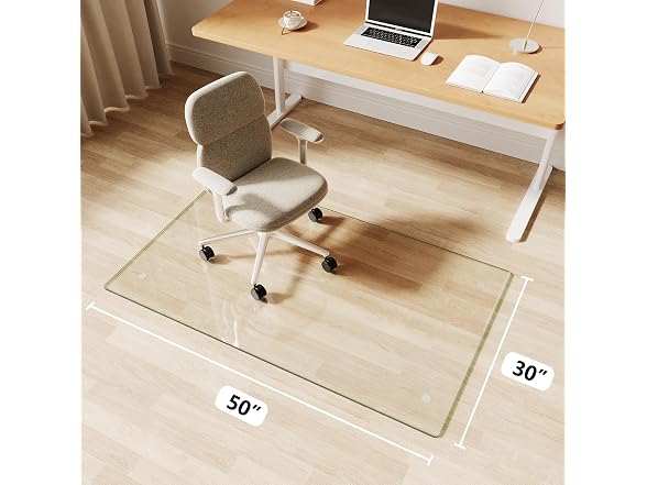 FlyEcho Glass Chair Mat 30" x 50"