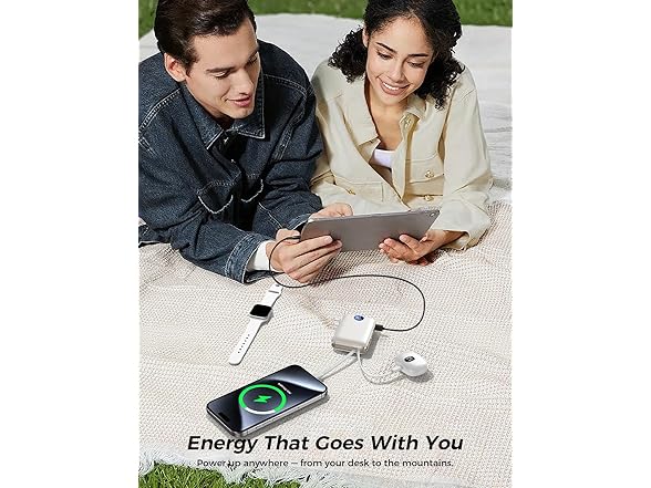 Sucrosey Portable Charger with Built in Cables