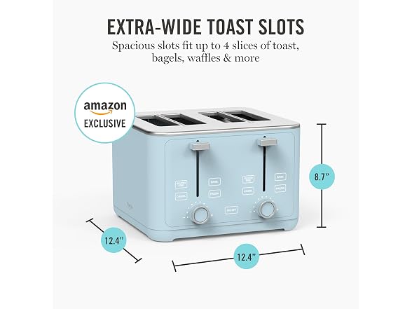 Martha Stewart 4 Slice Toaster 1800W, Sky