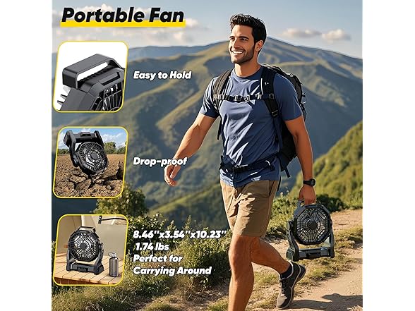 MATULSA Portable 10-inch Fan