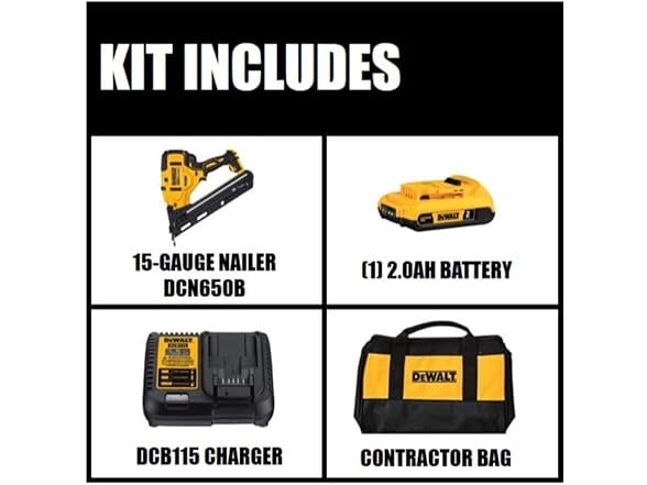 DEWALT DCN650D1 20V MAX Finish Nailer Kit