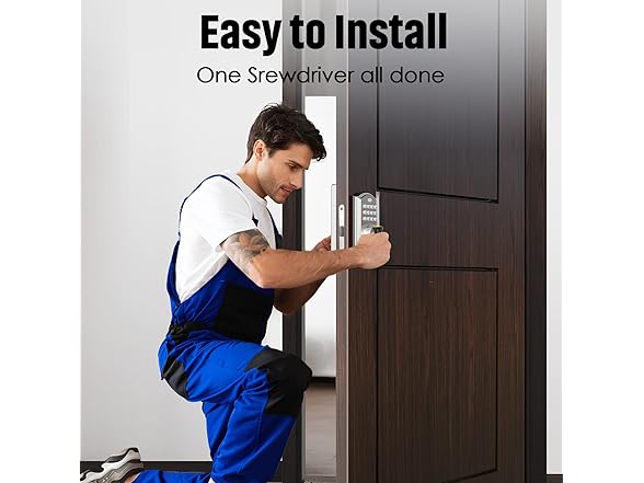 ELAMOR M19 Smart Keypad Deadbolt Lock Sanded Nickel