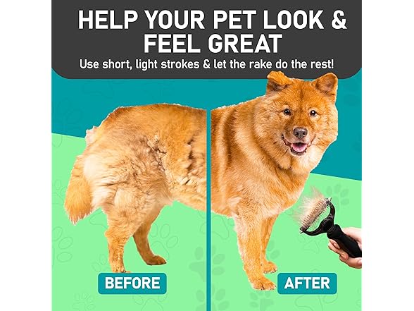 Double Sided Pet Grooming Brush 2-Pack