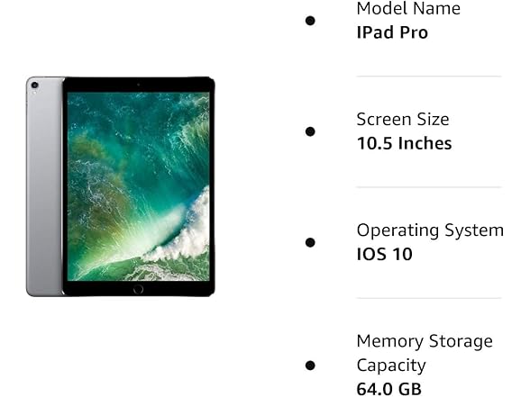 Apple 2017 iPad Pro (10.5-inch, Wi-Fi, 64GB) - Space Gray (Renewed) (Open Box)
