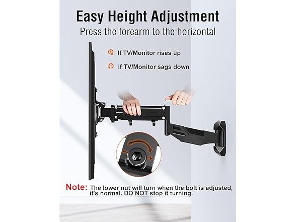 ELIVED Height Adjustable TV Mount | 23-55In