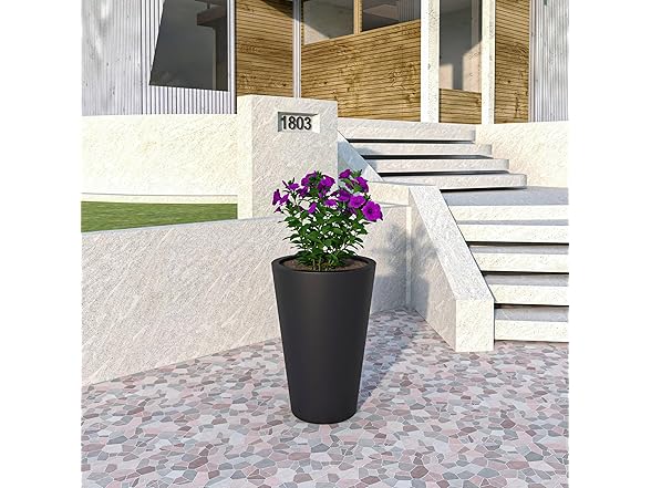 LeisureMod PP24BL Pebble Planter, 24"