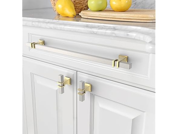 Cabinet Pulls Brushed Nickel and Gold