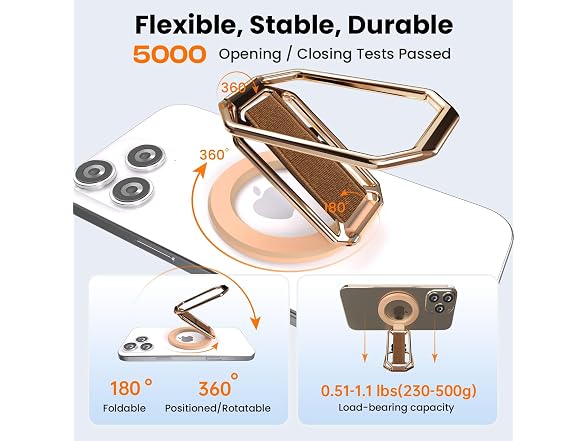4-in-1 Rose Gold Magsafe Phone Grip