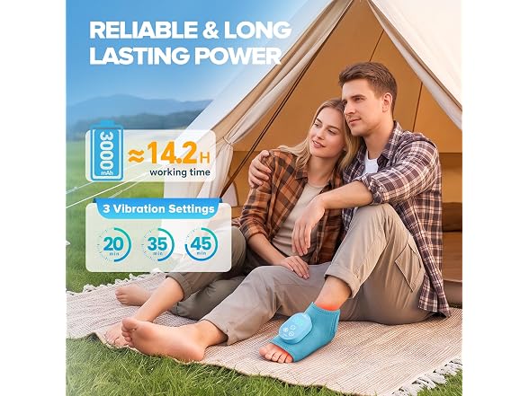 DeMoce Heated Ankle Wrap with Massage
