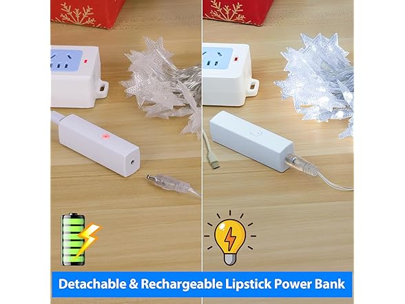 Lakumu Star String Lights Battery Operated, LED