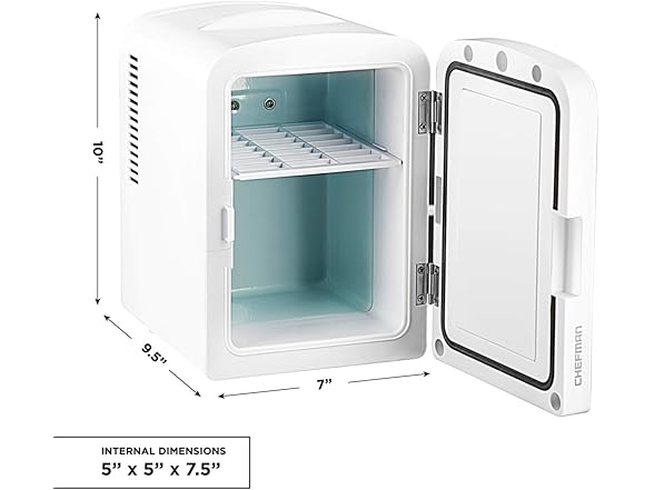 Chefman Mirrored Beauty Fridge w/LED