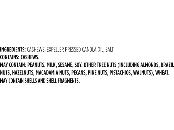 Amazon Grocery, Whole Cashews, Roasted & Sea Salt