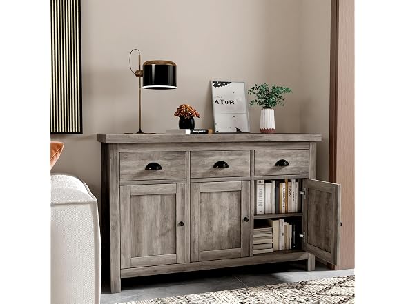 Senfot Farmhouse Sideboard, Grey Wash