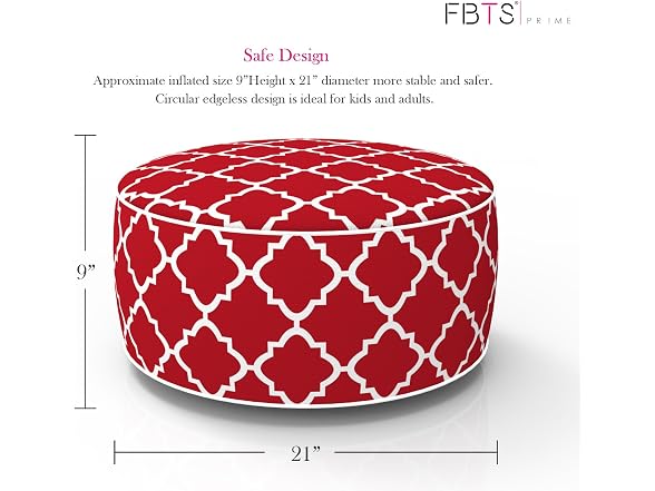 FBTS Prime Inflatable Footstool Ottoman Footrest