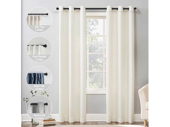 HIQTEK Curtain Rods for Window