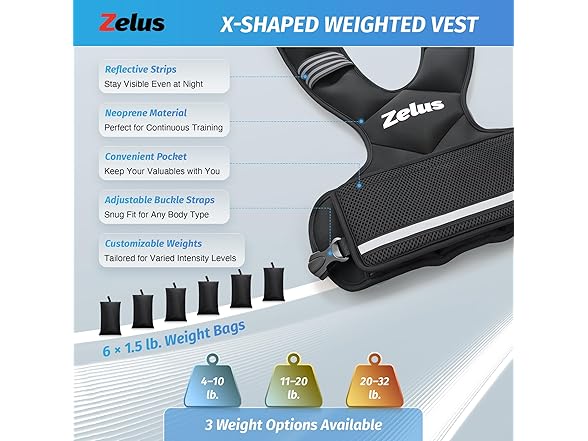 11-20lbs Weighted Vest