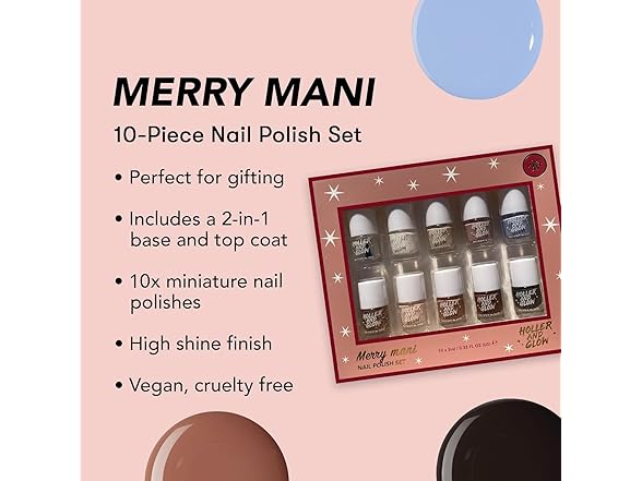 Holler and Glow Merry Mani Miniature Nail Polish Set