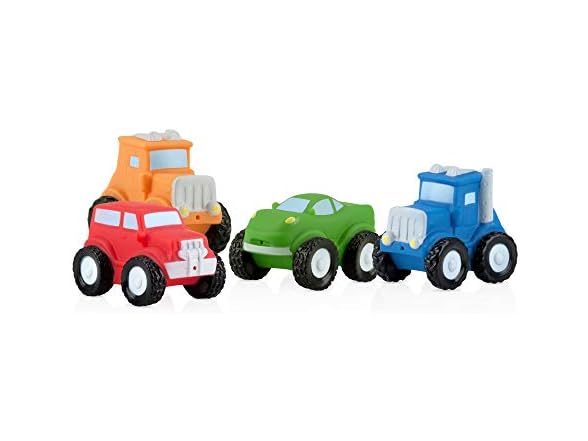 Nuby Squirt Wheels Baby Bath Toys - BPA Free