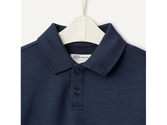 Boys (L & XL) French Terry Polo Sweatshirt