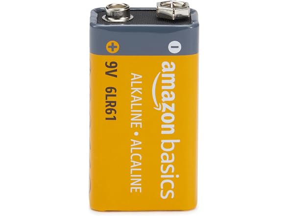 (4 Pack) Amazon Basics 9 Volt Alkaline Batteries