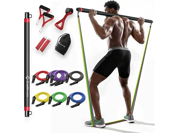 Portable Home Gym Resistance Bands & Bar
