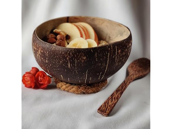 cocovibes 4 Handcrafted Wooden Bowls