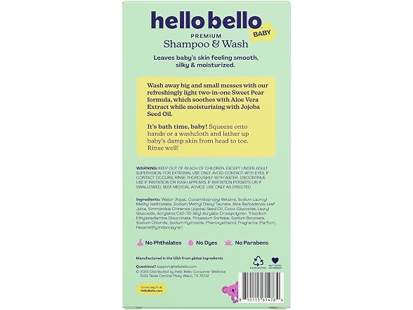 Hello Bello Sweet Pear Shampoo and Body Wash