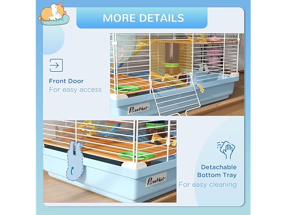 PawHut 18" 5 Tier Hamster Cage with Tubes and