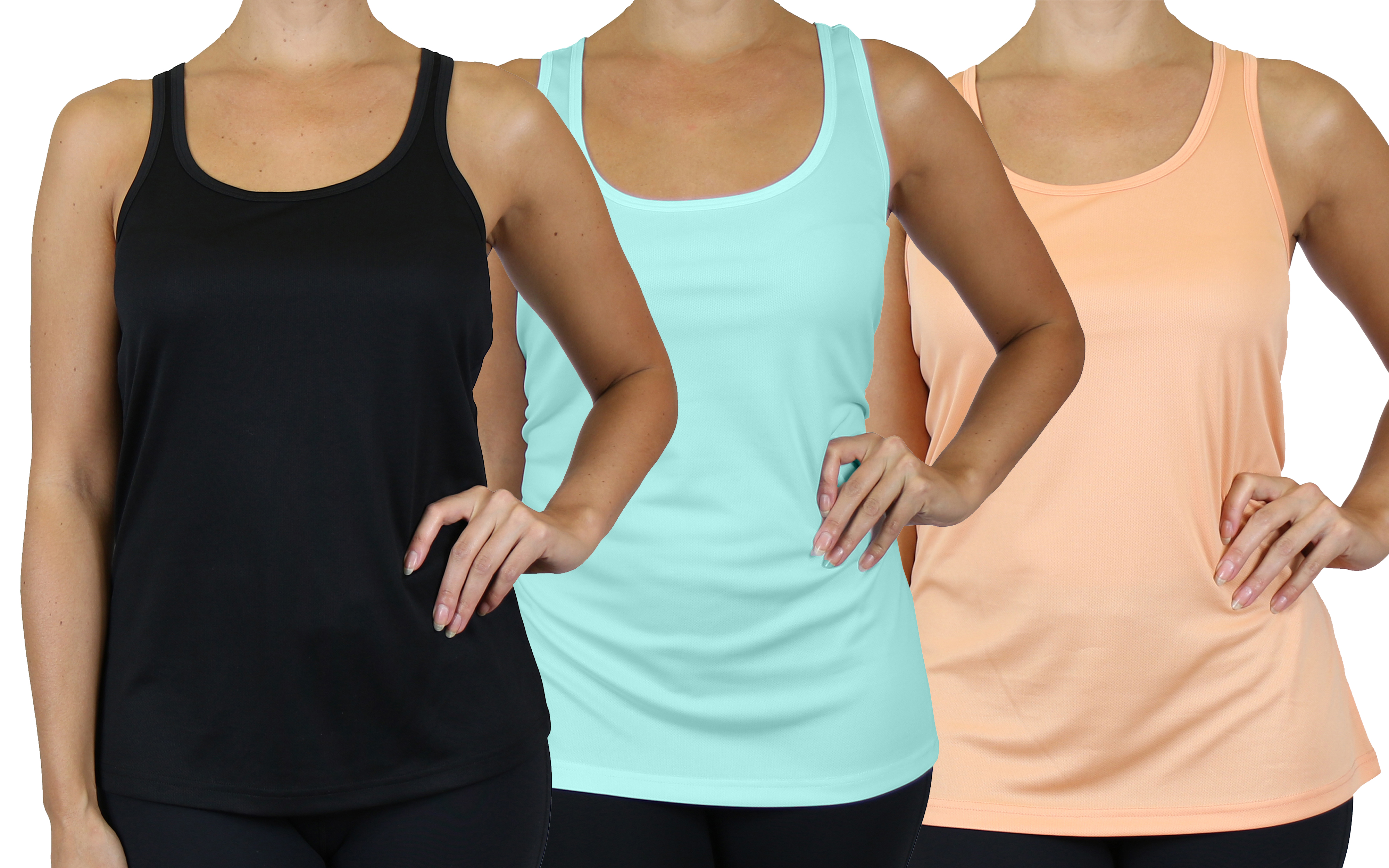 3Pk Womens Performance Racerback Tank - Gallery 25
