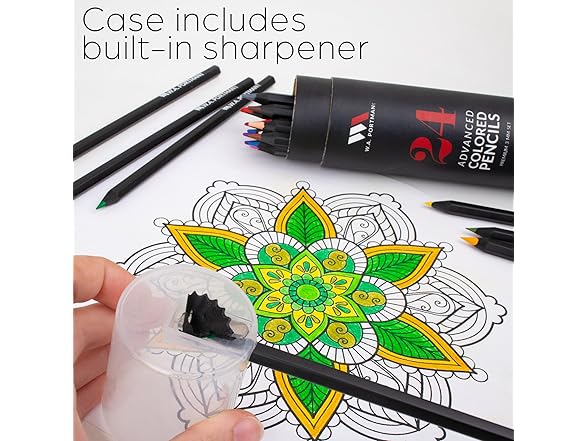 WA Portman 24pc Oil-Based Coloring Pencils