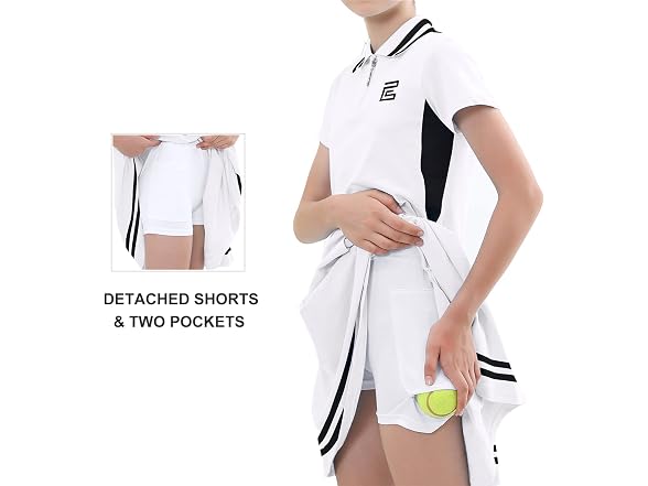 Exarus Girls (12 Years) Tennis Dress Short Shorts